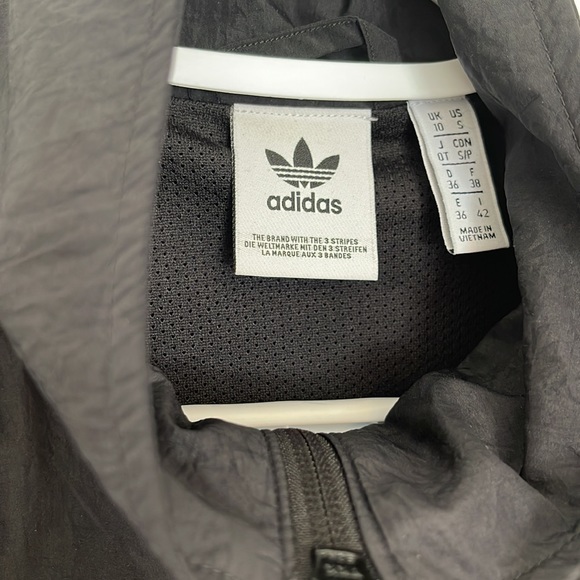 Adidas Women's Retro Colorblock 3 Stripes Windbreaker Jacket size small / S - Picture 3 of 4